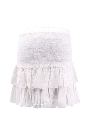 Minigonna Naomi con ruches misto cotone bianco MARANT ÉTOILE | JU0022FCB3J04E20WH